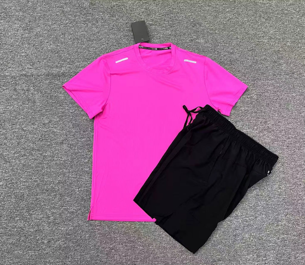 High Quality Unisex Gym T-Shirts Shorts Quick Dry Breathable Anti-Bacterial Fitness Soccer Wear Short Sleeve 100% Polyester