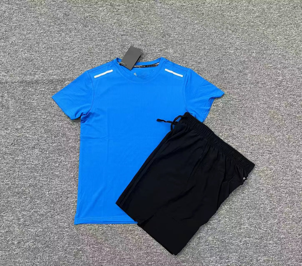 High Quality Unisex Gym T-Shirts Shorts Quick Dry Breathable Anti-Bacterial Fitness Soccer Wear Short Sleeve 100% Polyester