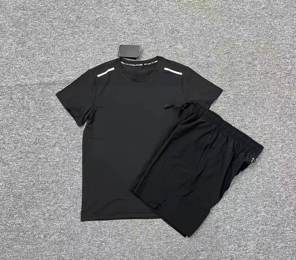 High Quality Unisex Gym T-Shirts Shorts Quick Dry Breathable Anti-Bacterial Fitness Soccer Wear Short Sleeve 100% Polyester