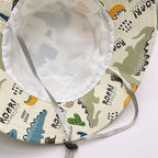 Wholesale All over Printed Polyester Bucket Hat Summer Baby Kids Bob Beach Sun Bucket Hats Caps with String