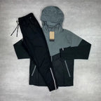 Windbreaker Set Men'S Breathable Sustainable Veste Running Printed Color Blocked Embroidered Nylon Tracksuit