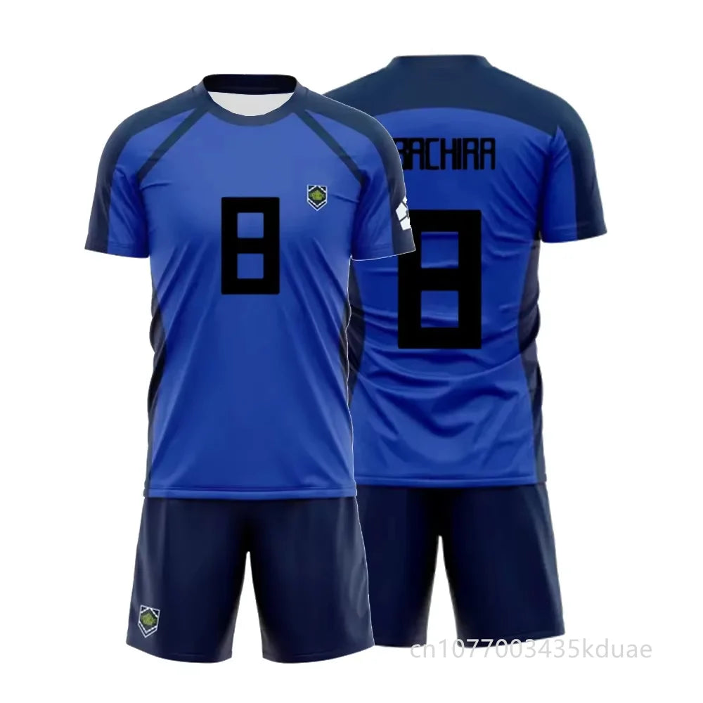 Anime Blue Lock Yoichi Soccer Jersey T-Shirt & Shorts 2-Piece Set for Men Children Custom Name Printing Trending Sports Clothes