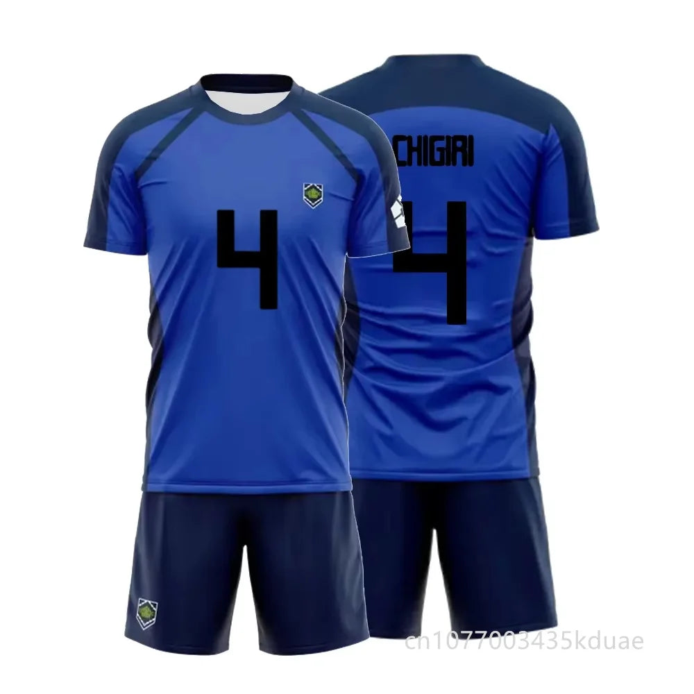 Anime Blue Lock Yoichi Soccer Jersey T-Shirt & Shorts 2-Piece Set for Men Children Custom Name Printing Trending Sports Clothes