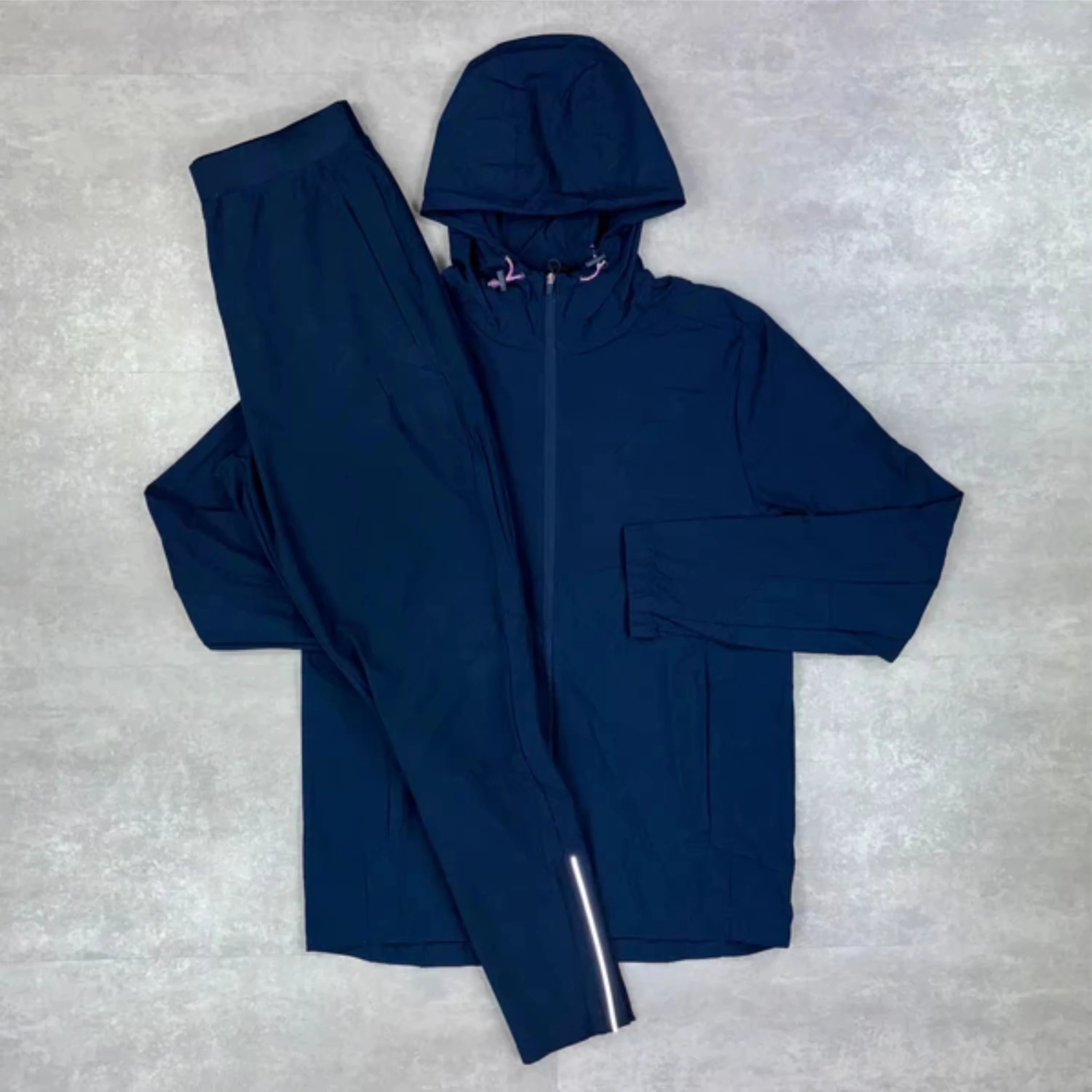 Windbreaker Set Men'S Breathable Sustainable Veste Running Printed Color Blocked Embroidered Nylon Tracksuit