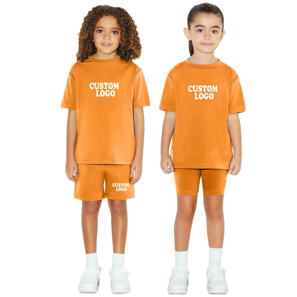 Children'S Short-Sleeved Summer T Shirt Shorts Sets Cotton Boy'S Clothes New Girl'S Boys T-Shirt Summer Baby Children'S Clothing