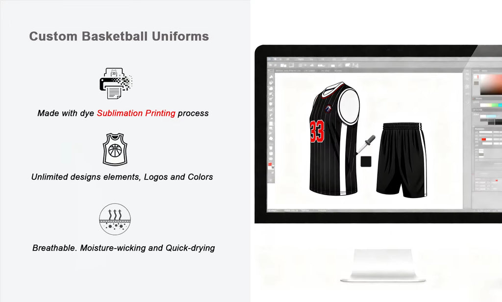 Durable Quality Cheap Youth Basketball Uniforms- Custom 100% Polyester Breathable Mesh Jersey Shorts Set for Youth Sports