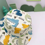 Wholesale All over Printed Polyester Bucket Hat Summer Baby Kids Bob Beach Sun Bucket Hats Caps with String