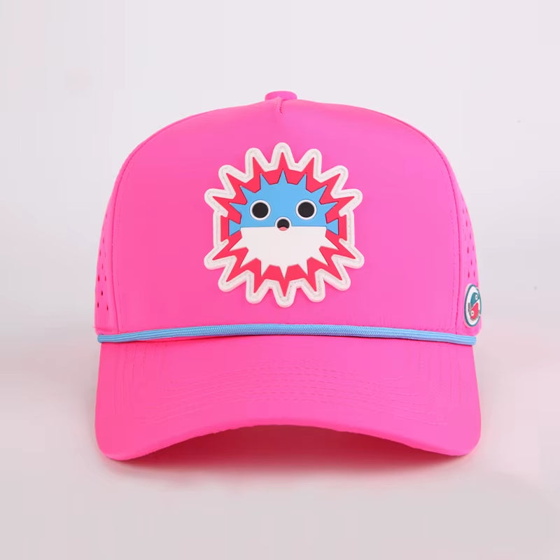 Custom 5 Panel Waterproof Polyester Laser Cut Hole Perforated Snapback Baseball Cap Rope Hat Premium with Custom Logo for Men